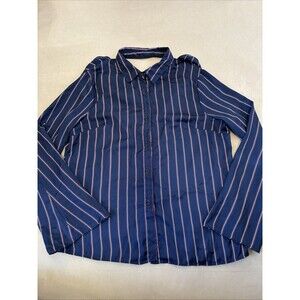 Supply & Demand Co Buton Up Blouse Size M Open Back Top Academia Preppy